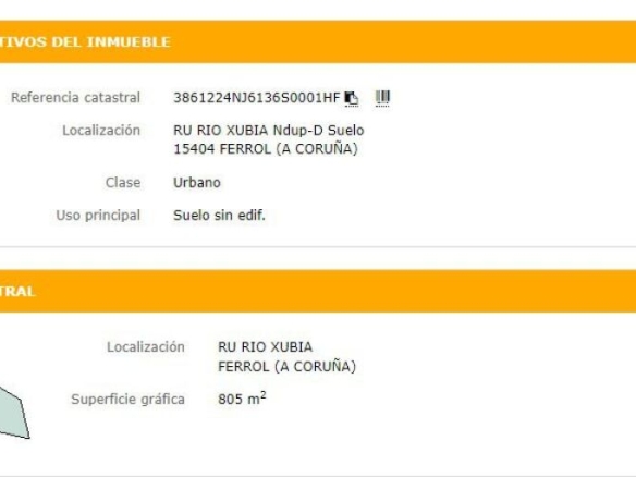 Imagen 3 de Solar urbano en Venta en Ferrol La Coruña Ref: 437917