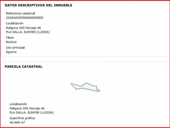 Imagen 3 de Terreno Rústico en Sunyer – 41.000 m²