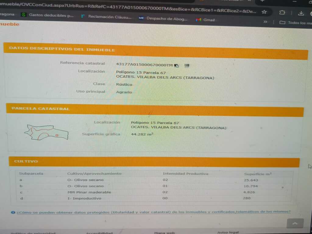 Imagen 2 de Suelo rústico en Venta en Vilalba Dels Arcs Tarragona