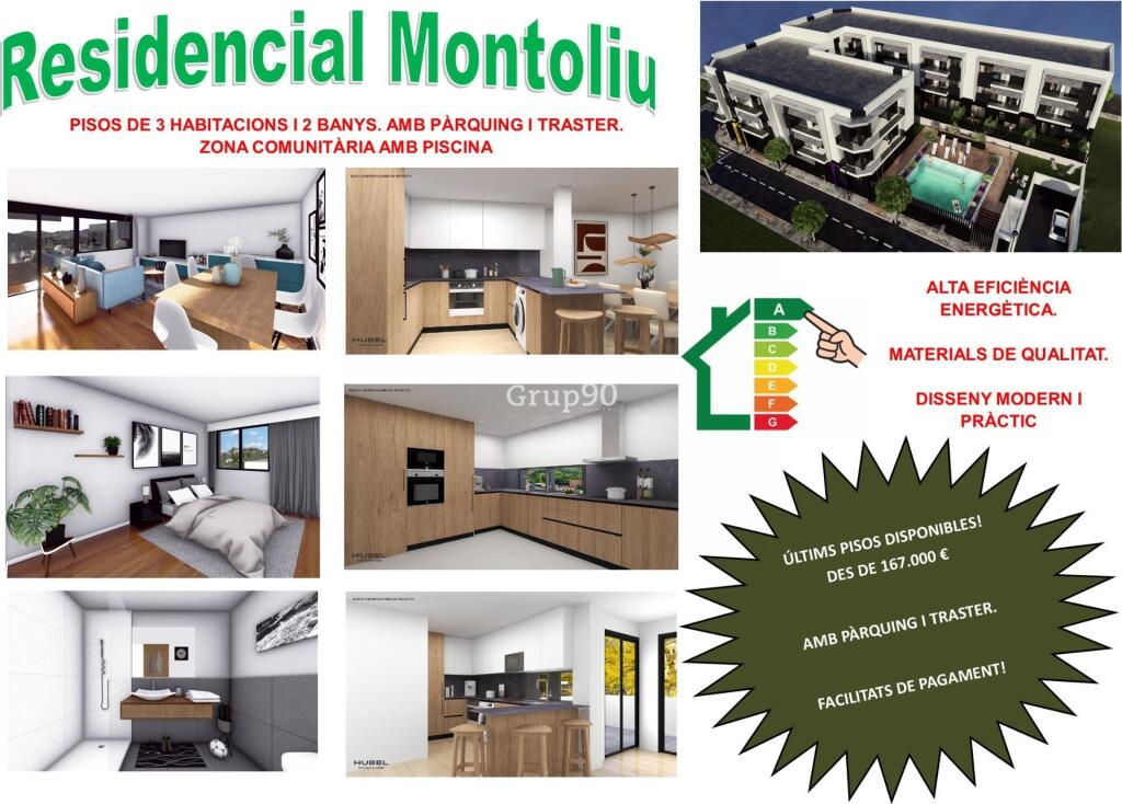 Imagen 1 de RESIDENCIAL MONTOLIU. PRECIOSO PISO 3 HABITACIONES. CON PARKING Y TRASTERO. ZONA COMUNITARIA