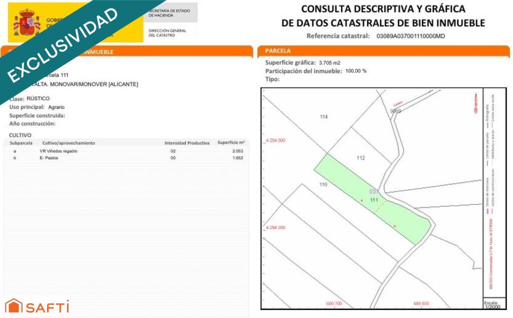 Imagen 2 de EXCLUSIVA OPORTUNIDAD – PARCELAS RÚSTICAS EN CASAS DE SANCHIS (MONOVAR)