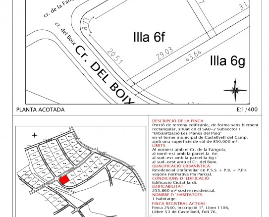 Imagen 1 de Suelo urbanizable en Venta en Castellvell Del Camp Tarragona - El Club del Propietario Imagen 1 de Suelo urbanizable en Venta en Castellvell Del Camp Tarragona