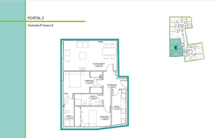 Imagen 1 de PISO DE DOS DORMITORIOS Y DOS BAÑOS