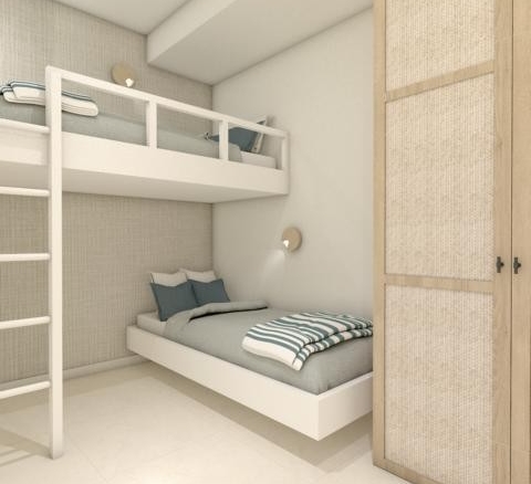 de 87m2 con 3 dormitorios y 2 baños