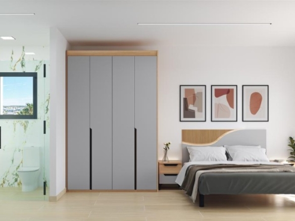 de 64m2 con 2 dormitorios y 2 baños con plaza de garaje