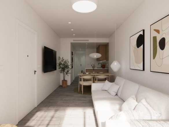 de 65m2 con 2 dormitorios y 2 baños con plaza de garaje