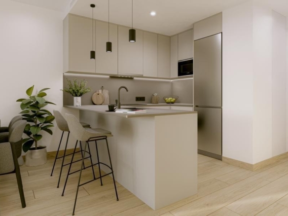 de 105m2 con 3 dormitorios y 2 baños con plaza de garaje