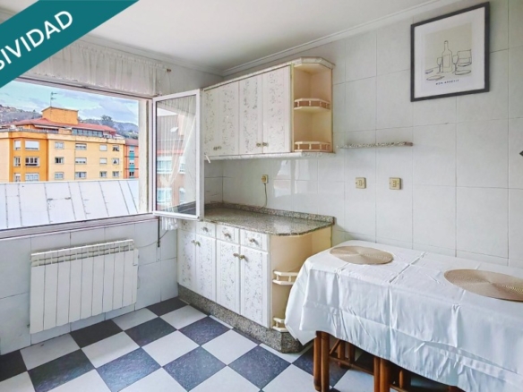 Imagen 2 de Oportunidad en el centro de Sama de Langreo: piso 2 habitaciones + gran terraza por 59.000 €