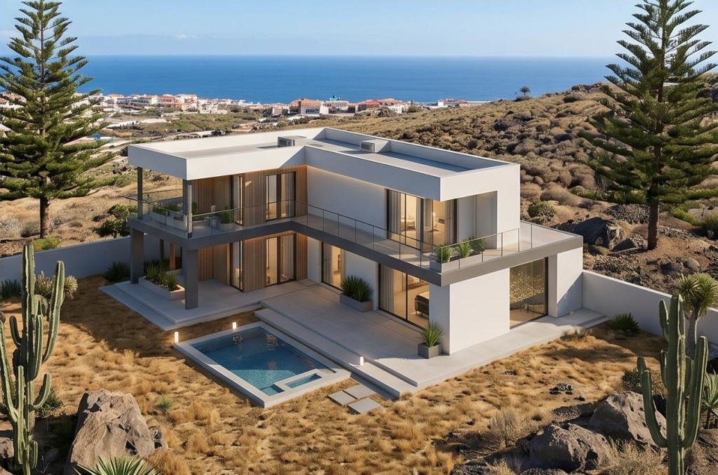 Imagen 2 de Obra Nueva – Villa de Lujo Turn-Key con Piscina Infinita y Vistas al Mar | Candelaria