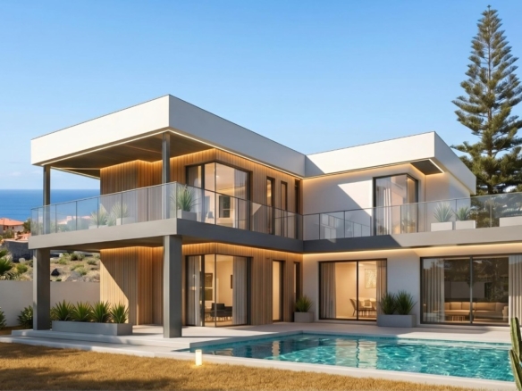 Imagen 1 de Obra Nueva – Villa de Lujo Turn-Key con Piscina Infinita y Vistas al Mar | Candelaria