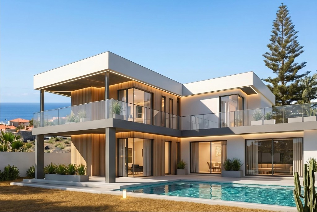 Imagen 1 de Obra Nueva – Villa de Lujo Turn-Key con Piscina Infinita y Vistas al Mar | Candelaria