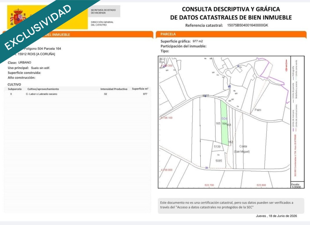 Imagen 3 de Parcelas urbanas en venta en Rois