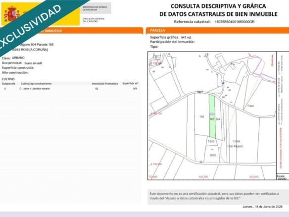 Imagen 4 de Parcelas urbanas en venta en Rois
