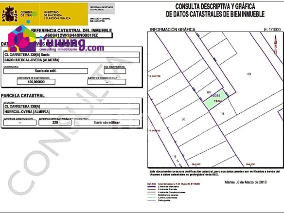 Imagen 2 de Solar residencial en Venta en Huercal-Overa Almería