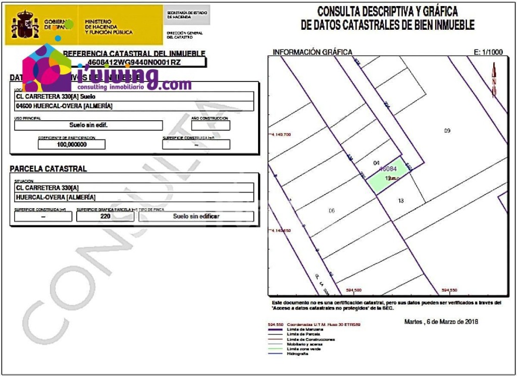Imagen 2 de Solar residencial en Venta en Huercal-Overa Almería