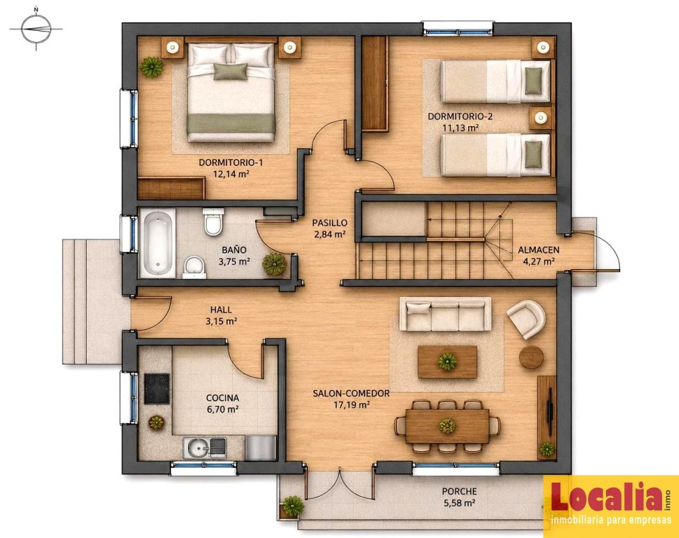 Imagen 3 de Chalet unifamiliar con jardín privado en Villarcayo