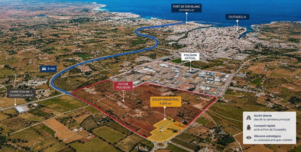 Imagen 1 de Parcela industrial estratégica en la futura ampliación del Polígono Industrial de Ciutadella