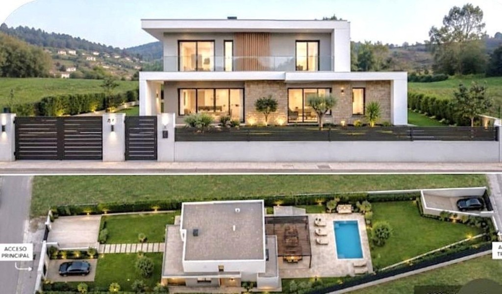 Imagen 1 de La oportunidad de construir tu exclusiva vivienda sin esperas Parcela urbana con licencia y proyecto de vivienda de diseño en la zona de Bugalido (Ames)