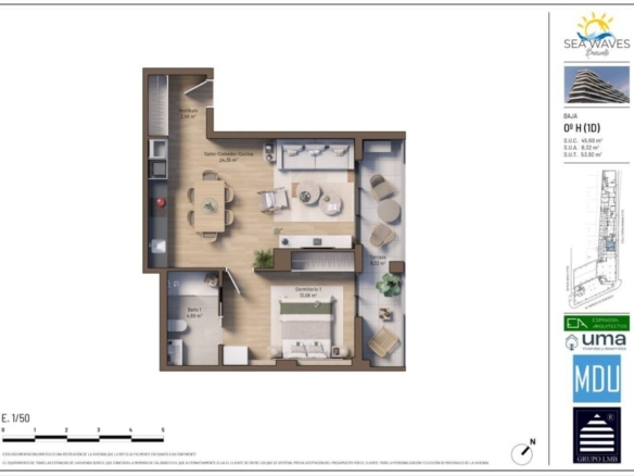 Imagen 2 de TIPO 0H - 1 DORMITORIO