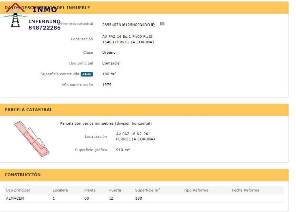 Imagen 2 de Local comercial en Venta en Ferrol La Coruña Ref: 438597