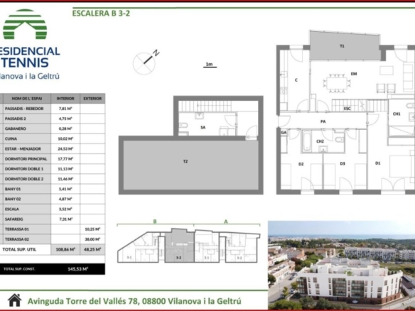 piscina y parking